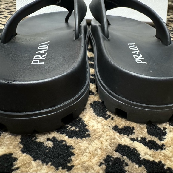 Prada black rubber thong sandals Size 40 (US 10) - Picture 7 of 9